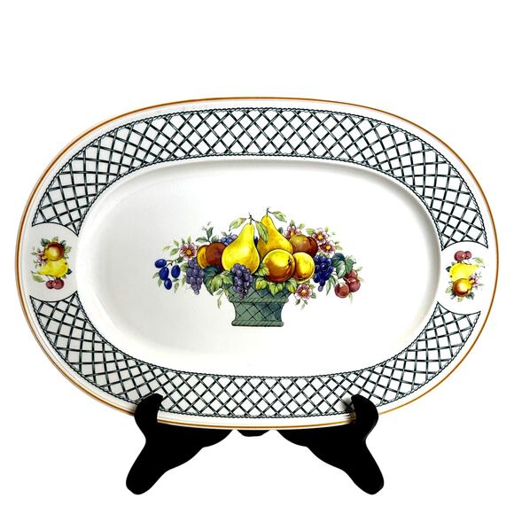 Villeroy & Boch 'Basket' anno 1785 Germany Vitro Porzellan Oval Serving Platter - Picture 3 of 5